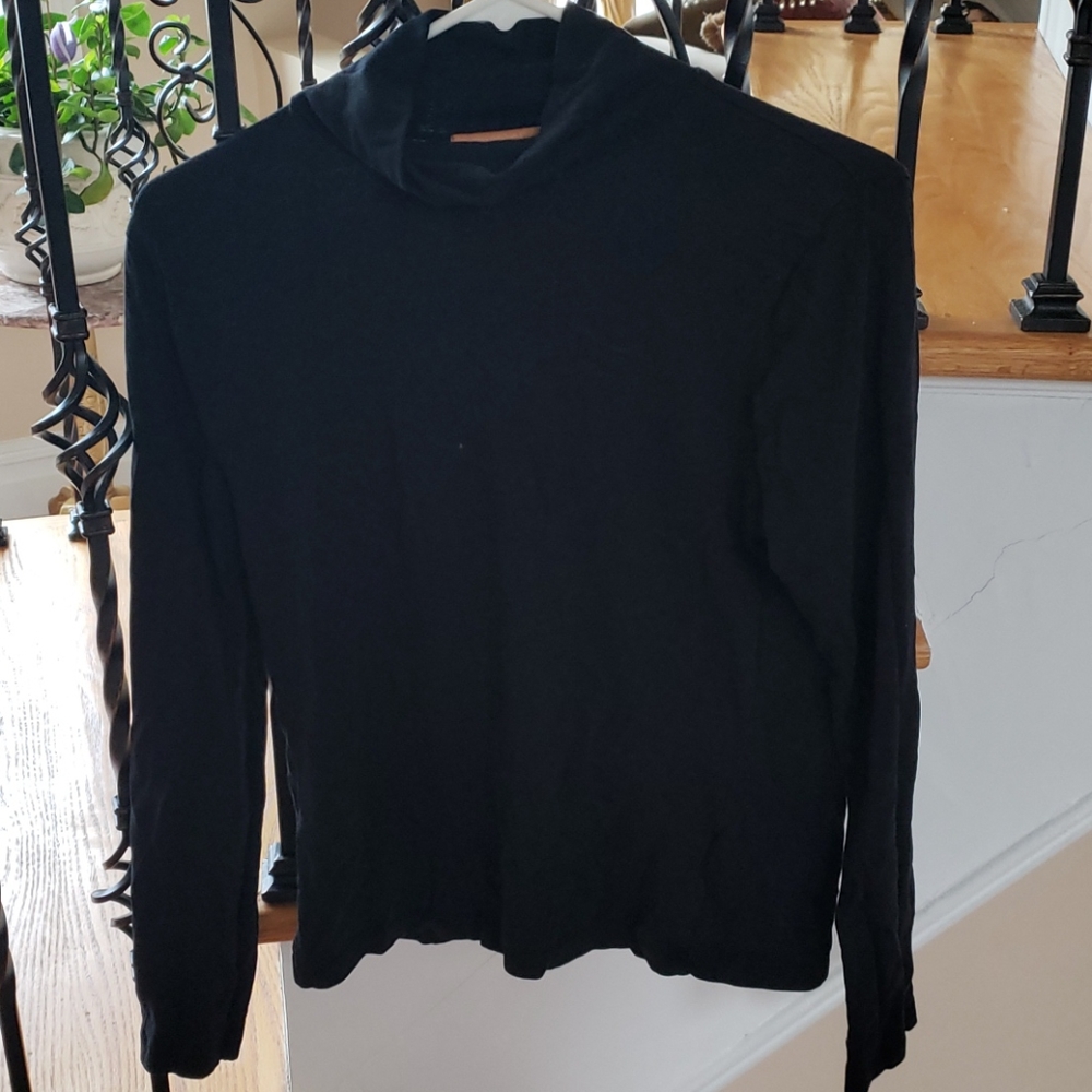 Plain black turtleneck